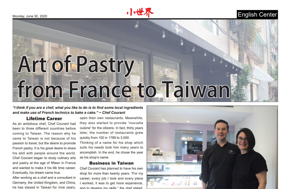 Art of Pastry from France to Taiwan