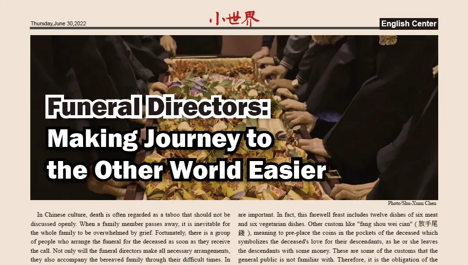 Funeral Directors: Making Journey to the Other World Easier