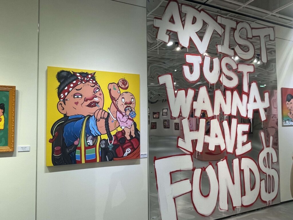 黑雞先生的展覽理念。攝影 / 林資婕